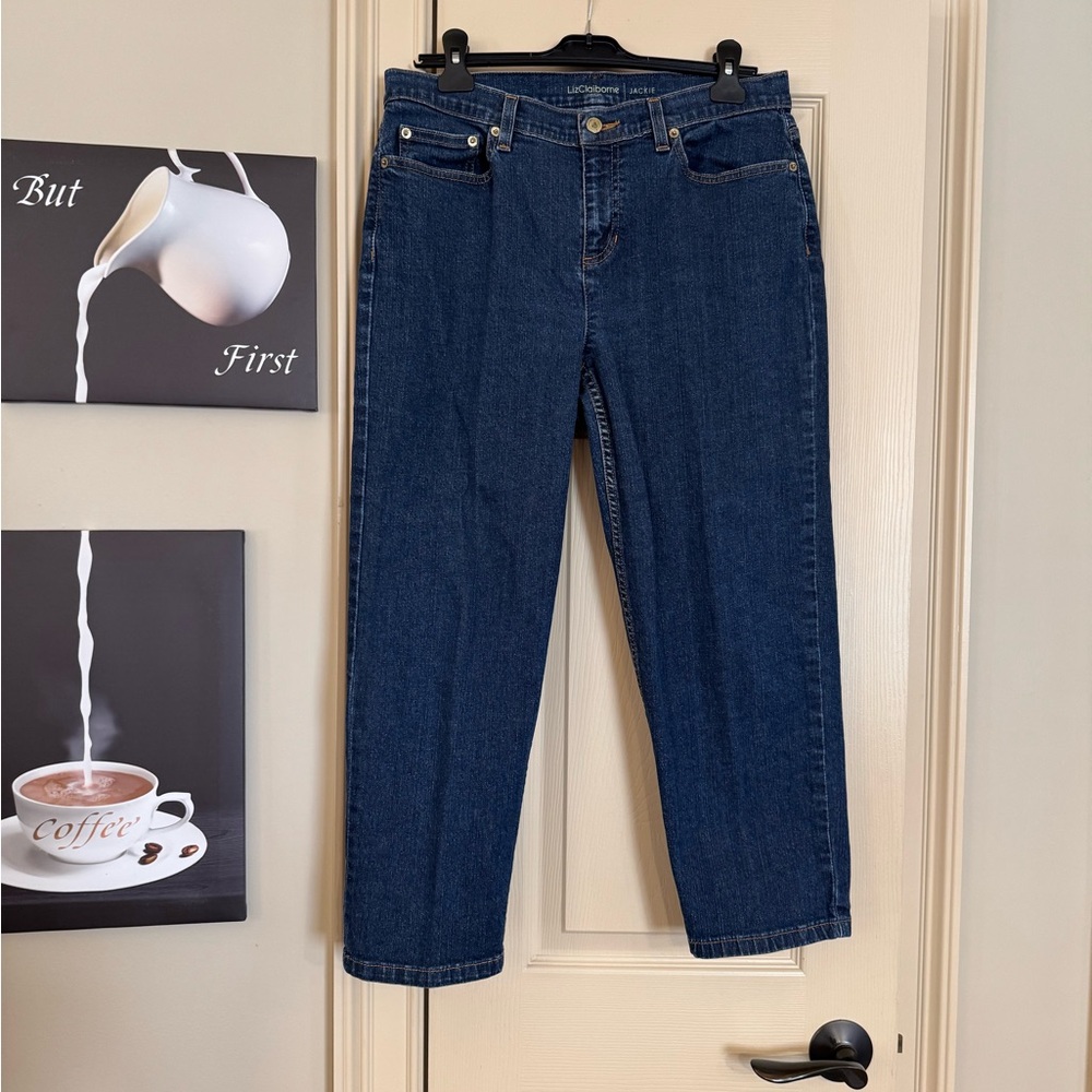 Liz Claiborne Deep Indigo Straight Leg Jeans